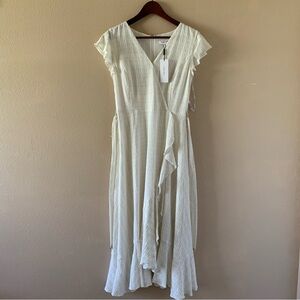 NWT Calvin Klein Elegant Ruffle Midi Dress Size 2